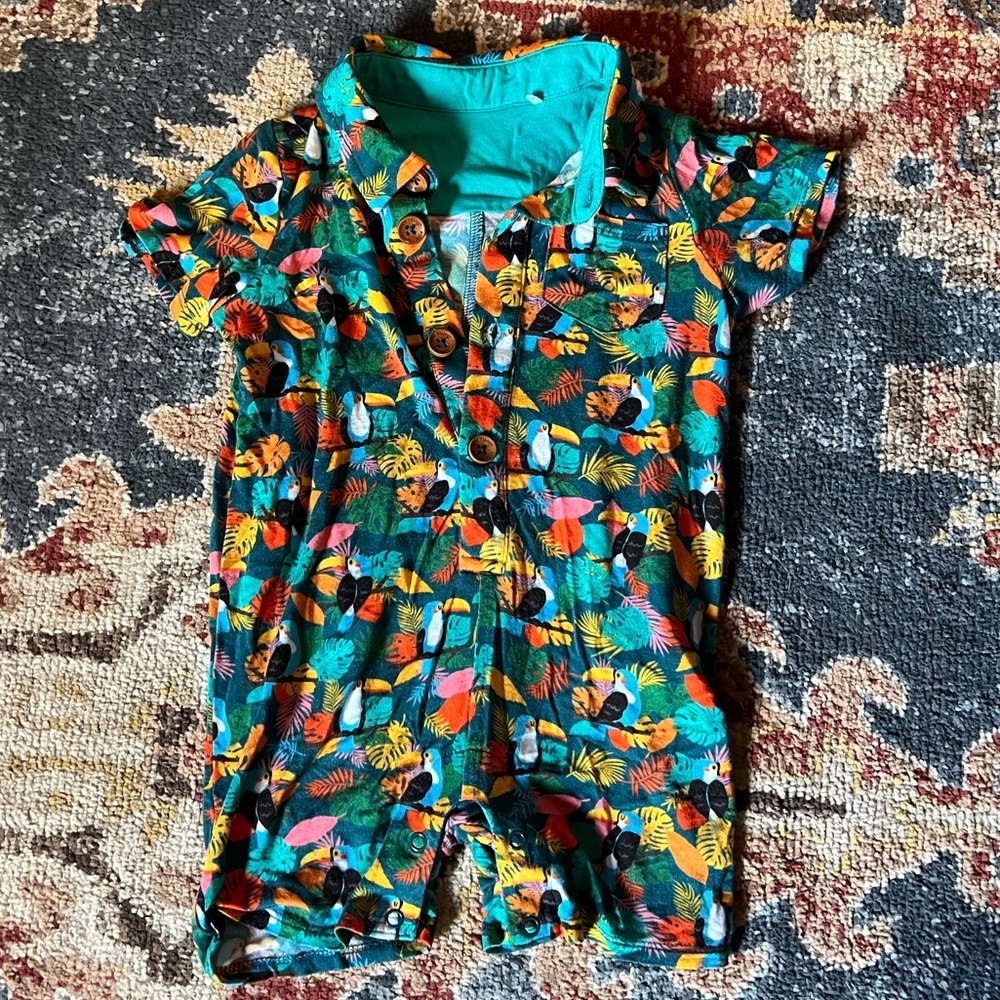 Posh peanut infant toucan romper